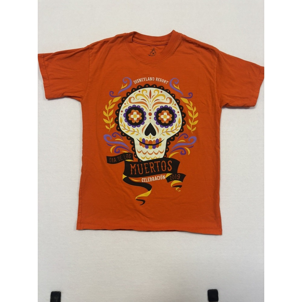 Disneyland Resort Kids Orange T Shirt Sz M By Hanes Dia De Los Muertos